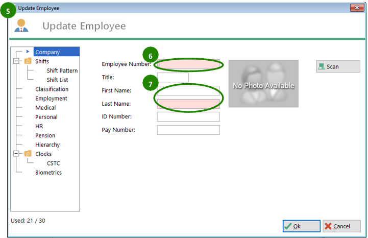 Employee File Number Documentation Manager