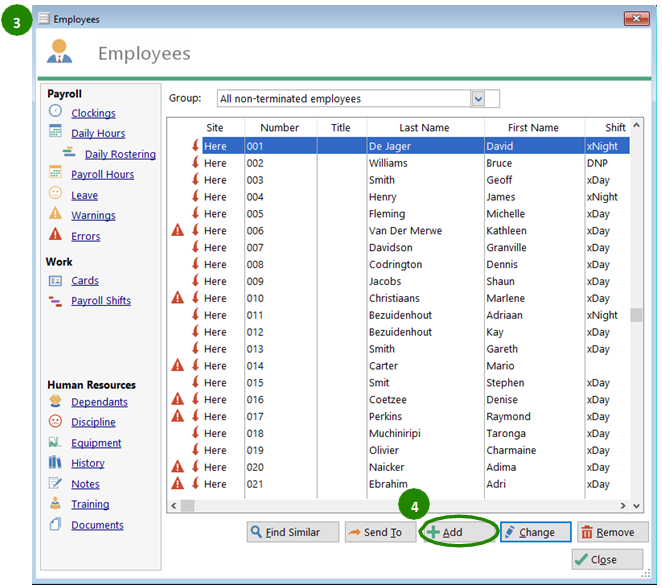 Employee File Number Documentation Manager